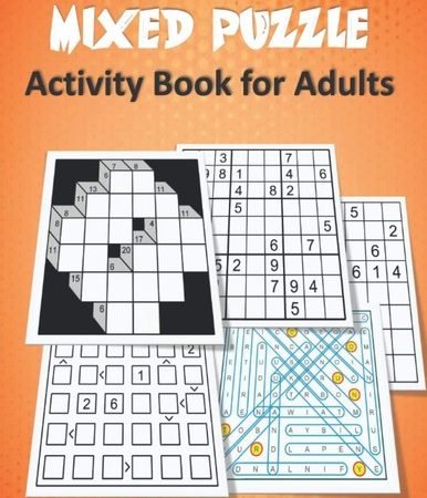 Zoubir King Mixed Puzzle Activity Book for Adults (Paperback)