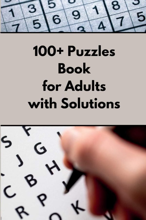 100+ Puzzle Book for Adults with Solutions: Easy Enigma Sudoku for Beginners, In