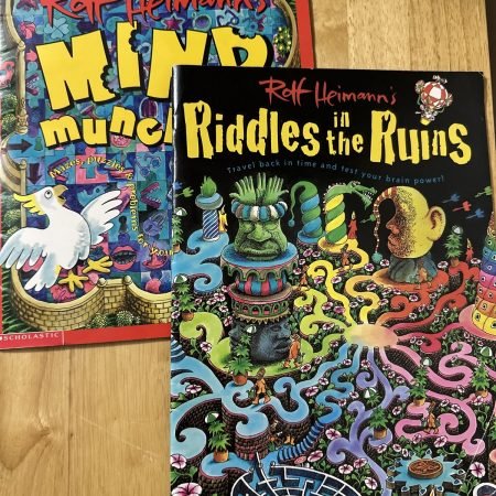 2 ROFF HEIMANN Riddles in the Ruins Book Vtg ROFF HEIMANN Book Vtg Puzzle Books