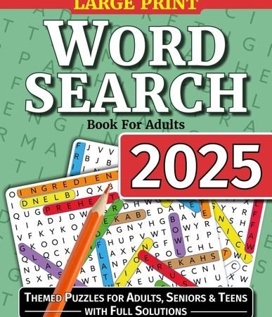 Word Search For Adults: Large Print Word Search Puzzles For Seniors, Adults ...