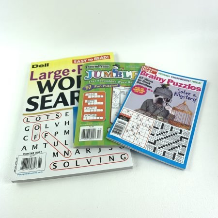 3 Puzzle Book Lot Cross Word Sudoku Brick Bingo Games Zigzag Word Search Jumble