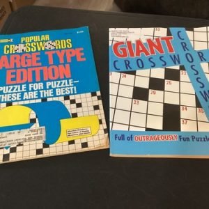 (2) Large Print Crossword Puzzle Books (New)
