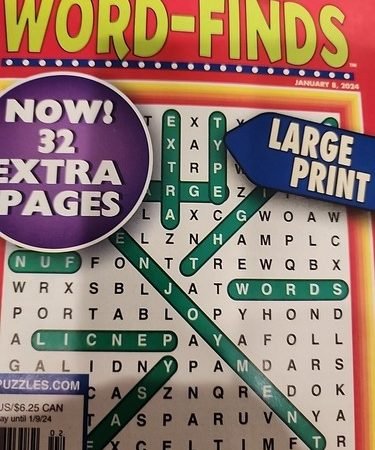 Word-Finds Blue Ribbon Large Print