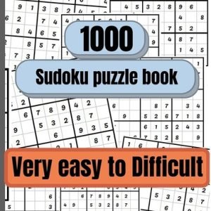 1000 Sudoku Puzzles very Easy to Difficult: Sudoku puzzle book for adults, Sudok