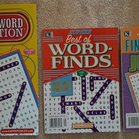Word Search Seek Puzzle Book Lot Of 5 Books Kappa & Dell Search Word Circle