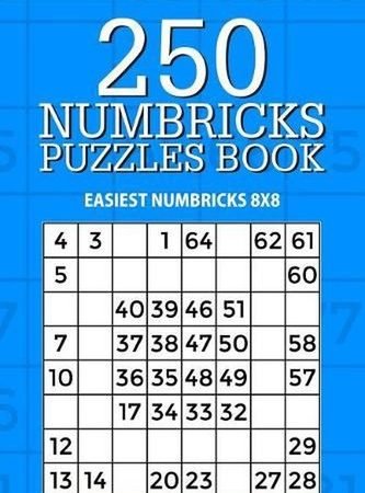 250 Numbricks Puzzle Book: Easiest Numbricks 8x8 by Mindful Puzzle Books (Englis