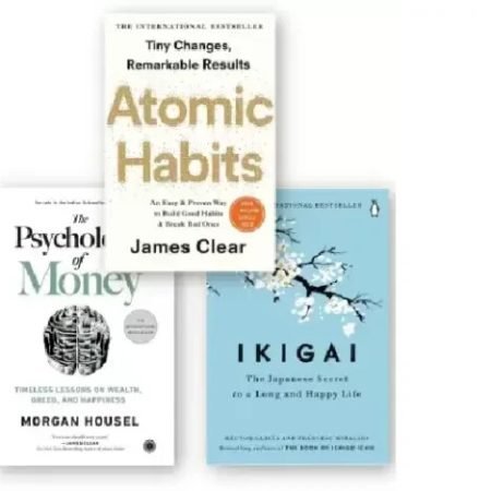 (Set Of 3 Books) Atomic Habits+ikigai+the Psychology Of Money Paperback