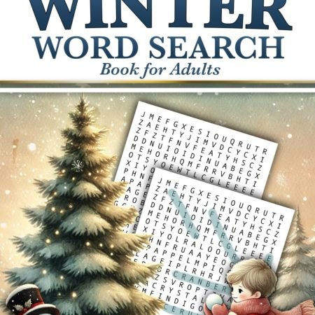 Word Search Large Print Winter Theme For Adults & Seniors 2000-words ⭐️⭐️⭐️⭐⭐