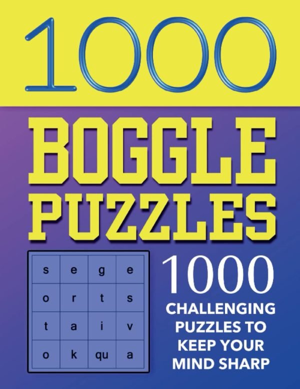 1000 Boggle Puzzles Book: 1000 Large Print Boggle for Seniors, Challenging Puzzl