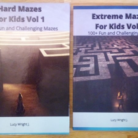 2 books: Hard Mazes for Kids vol 1 & Extreme Mazes for Kids vol 1 9781801412087