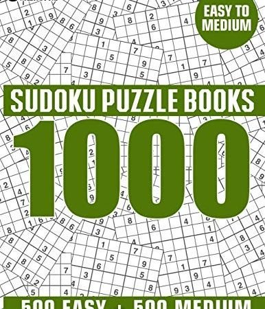1000 Sudoku Puzzles 500 Easy & 500 ..., Book, Jubliant