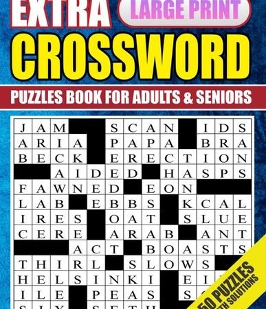 2024 Extra Large Print Crossword Puzzles Book For Adults & Seniors Paperback...