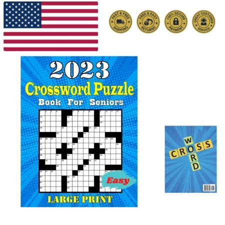 2023 Large Print Easy Crossword Puzzle Book For Seniors: New Large Print 2023...