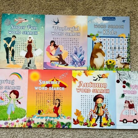 Word Search Puzzle Books LARGE Print LOT for Seniors, Adults, and Kids
