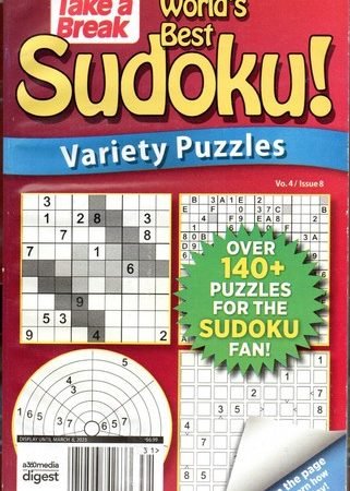 WORLD'S BEST SUDOKU! Magazine March 2023 Over 140+ Puzzles for the Sudoku Fan