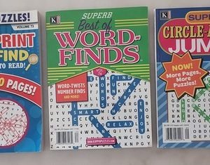 Word Search Seek Puzzle Book Magazines Lot 4 + Search Word Circle KAPPA