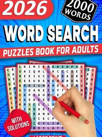 Word Search Puzzles Large Print For Adult & Seniors 2000-words