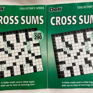 Lot (2) Dell  Collector's Series Cross Sums Puzzle Books *Volumes 290 & 291