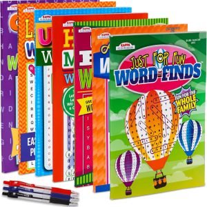 7-Pack 550+ Large Wordsearch Puzzle Books for Adults, Aging Seniors Brain Stimul
