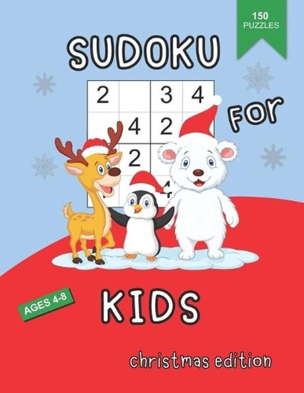 Sudoku For Kids Ages 4-8 Christmas Edition: Sudoku Christmas Books for Kids, Lea