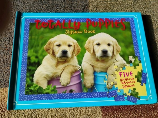 TOTALLY PUPPIES Puzzle Book Five 48 Piece Dog Puzzles Canine Hardcover