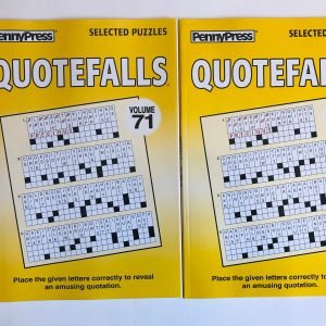 Lot of 2 Quotefalls Penny Press Dell Selected Variety Quotation Puzzles  70 71