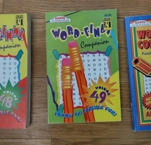 Lot Vintage Kappa Word Find Companion Word Search Vol 24 & 48 & 49 Published 90s
