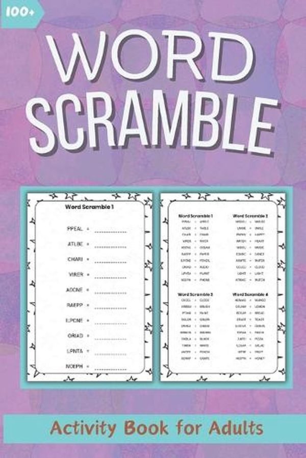 Word Scramble Puzzle Books for Adults Activity: Challenging Word Scramble of Bra