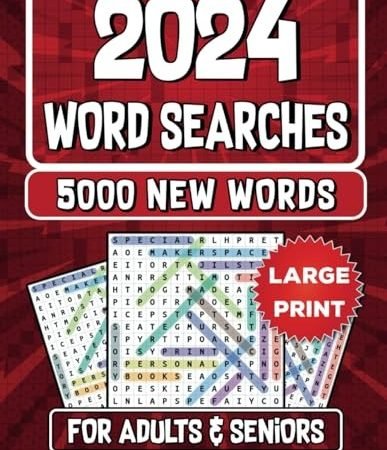 2024 Word Search Puzzle Books For Adults & Seniors Large Print - 5000 New Wo...