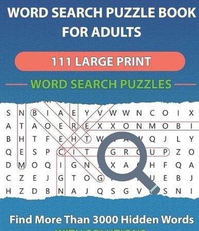Word Search Puzzle Book for Adults: 111 Large Print Word Search Puzzles - Find M
