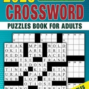Crossword Puzzles Book For Adults: Large print puzzles with solutions to increas