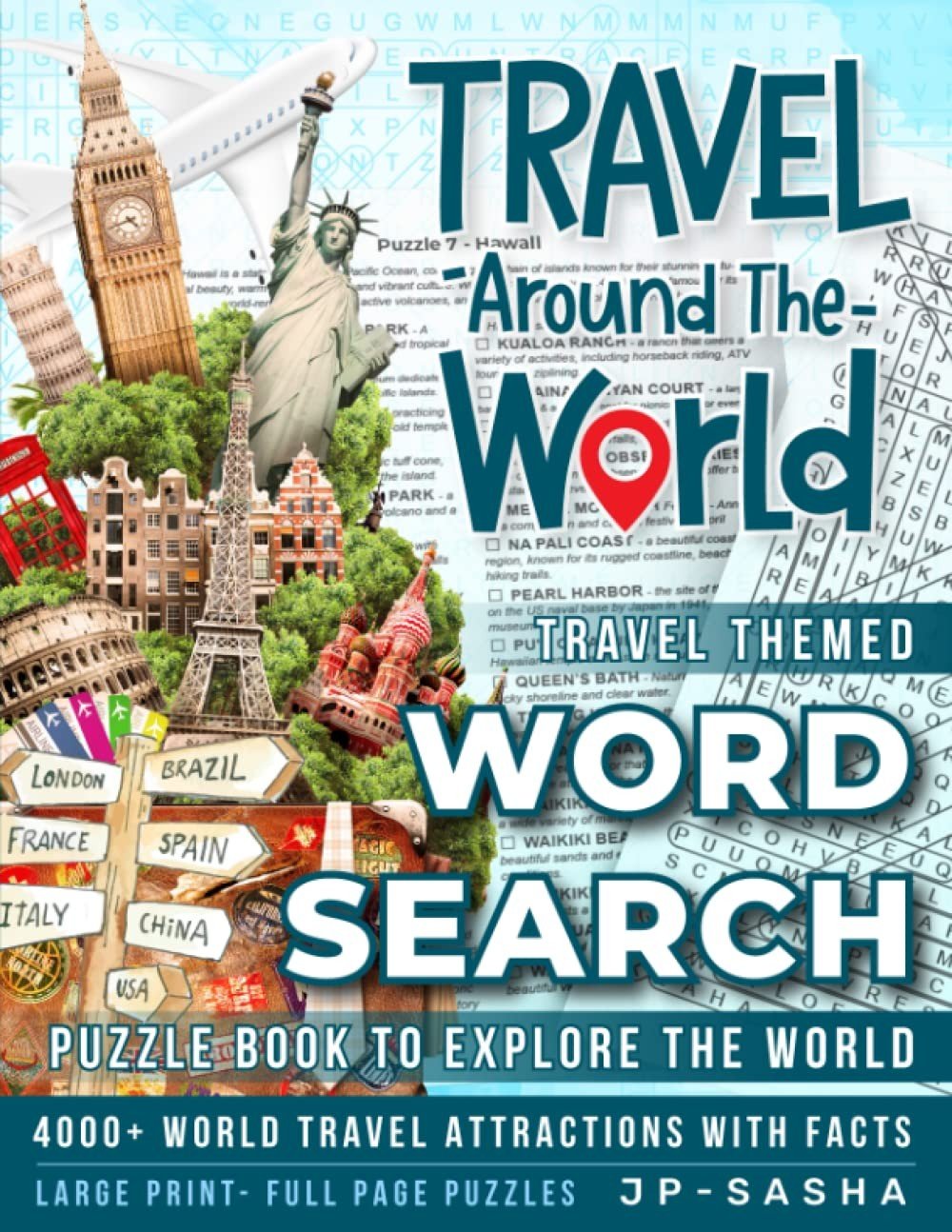 Ultimate Travel Word Search Puzzle Book for Adults, Teens & Seniors: Discove...