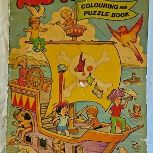 Vintage Large 60s/70s Unused Giant All Aboard Colouring & Puzzle Book Big Prop