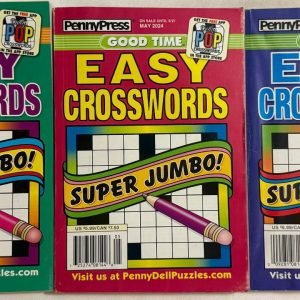 Lot of 3 Penny Press Good Time Easy Super Jumbo Crosswords Puzzles Book 2024/25