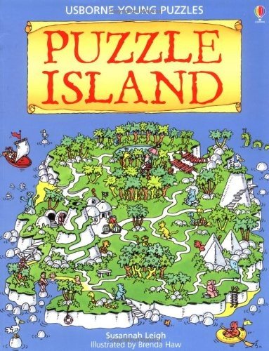 PUZZLE ISLAND (USBORNE YOUNG PUZZLE BOOKS) By Susannah Leigh & Brenda Haw *VG+*