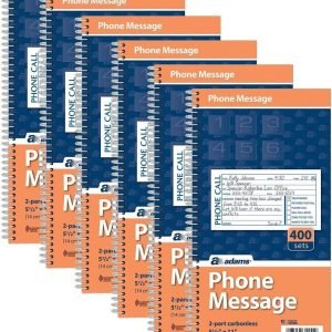 Spiral Bound Note Taking Books - 6 Pack for Easy Phone Message Management