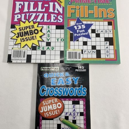 2019 Penny Press Fill Ins - Quick & Easy Crossword Puzzles Dell Fill-ins 3 Bks A