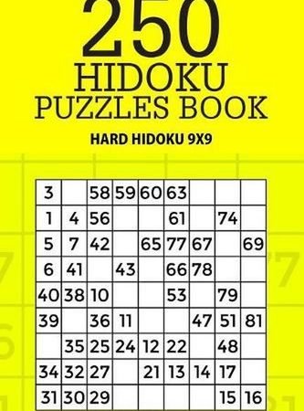 250 Hidoku Puzzle Book: Hard Hidoku 9x9 by Mindful Puzzle Books (English) Paperb