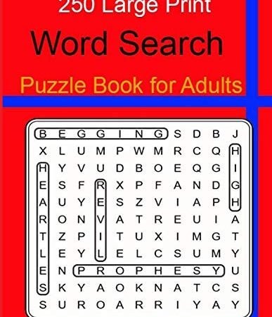 250 LARGE PRINT WORD SEARCH PUZZLE BOOK FOR ADULTS: THE By Tana Jang *BRAND NEW*