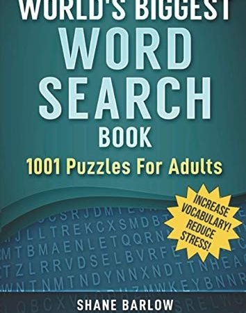 World's Biggest Word Search Book 1001 Puzzles For Adults by Shane Barlow