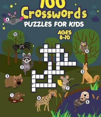 100 Crosswords Puzzles for Kids ages 8-10 by Ederly Claire Paperback Book