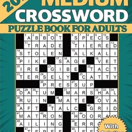 2023 Medium Crossword Puzzle Book For Adults With Solution by Nicolas L. Herman
