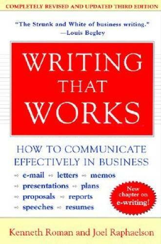 Writing That Works; How to Communicate Effectively In Business - VERY GOOD