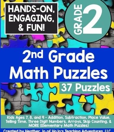 2nd Grade Math Puzzles: Kids Ages 7, 8,..., Jo, Heather