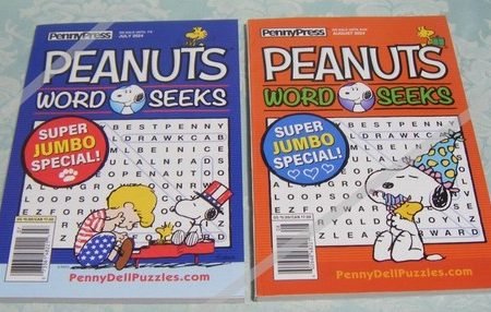 2 Peanuts Snoopy Word Seeks Puzzles Book by Penny Press July 2024 & Aug 2024 New