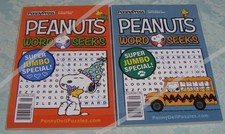 2 Peanuts Snoopy Word Seeks Puzzles Book by Penny Press Aug 2024 & Sept 2024 New
