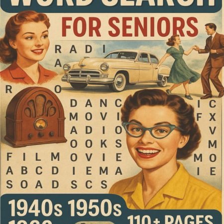Word Search Puzzle Book for Seniors 1940's, 1950's, 1960's: Word Searches with E