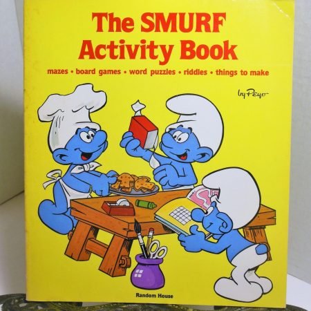 1983 THE SMURF ACTIVITY BOOK by Peyo Activities Mazes Games Word Puzzles Riddles