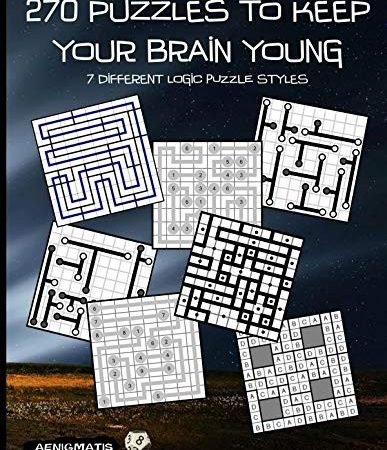 270 PUZZLES TO KEEP YOUR BRAIN YOUNG: 7 DIFFERENT LOGIC By Aenigmatis EXCELLENT