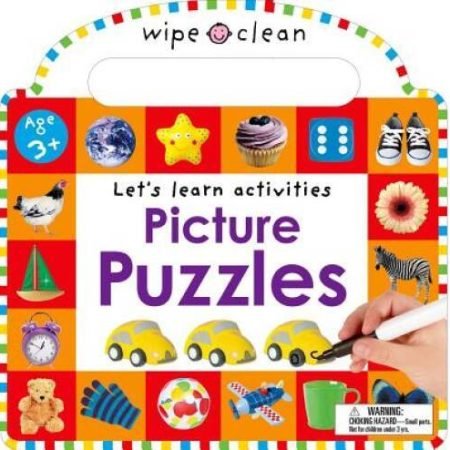 Wipe Clean: Picture Puzzles: Let's Learn Activities - Board book - GOOD